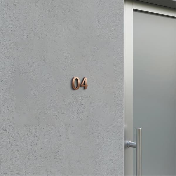 20 stk. postkassenumre: 0-9 selvklæbende 3D dørnummer - vejrbestandigt husnummerskilt til udendørs indgange og postkassestolper lightbrown