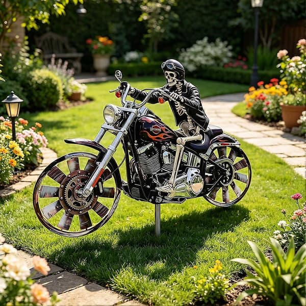 Snoopy Pilot Trädgård Vindflöjel Vindkvarn Utomhus Gårdsdekoration Propeller Rotation Design Motorcycle