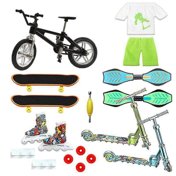 Skate Park Sæt Skateboards Fingerboard Mini Finger Legetøj Skate Park-Tilbehør yellow