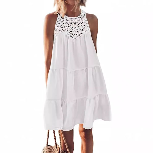 A-linje kjole med halterneck i blonde M