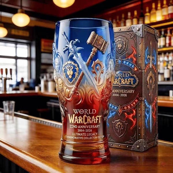 Jubileumsölglas Flagga Flaskdesign Whiskykopp Barfest Dryckespresent 425ml*tio* tio{f2} ten