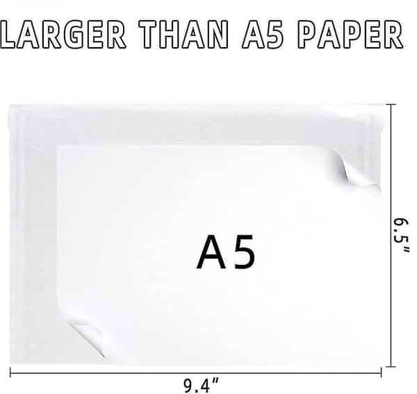 Almi A5 muovipussi läpinäkyvä - 24 kpl Painonappi tasku Polypropeeniasiakirjakansio Present