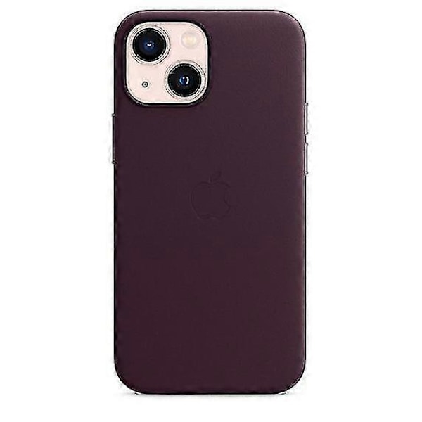 Nahkakotelo iPhone 13 Minille MagSafella Dark Cherry