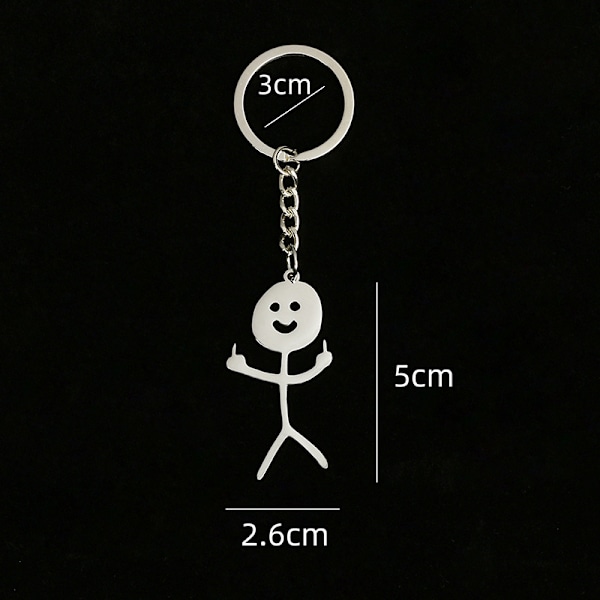Sjov Smiley Ansigtsfigur Tegnsprog Nøglering Finger Sti, ZQKLA{f2}