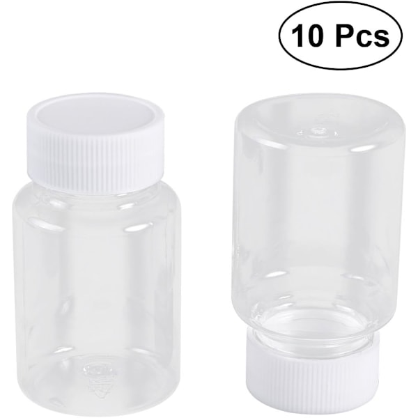 80ml Tomme Plastflasker Klare Flasker for Kjemiske Medikamenter, ZQKLA