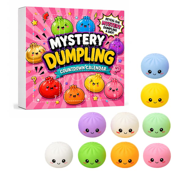 9-delad Mystery Bao Bao Nedräkningskalender – Squishy Simulerad Bulle Klämleksak Blind Box Set GJ863-006