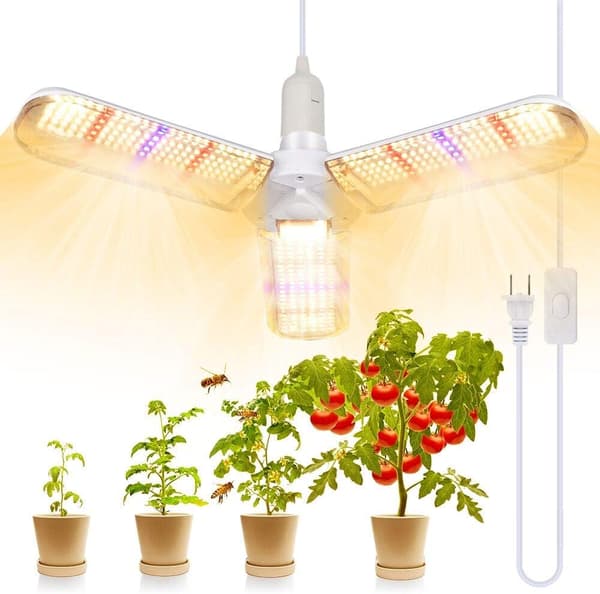 LED Vækstlys, 150w Fuld Spektrum Vækstlys, Foldbart, Velegnet til Indendørs Planter, Drivhuse og Hydroponik, Vækstlys med E27 Strømkabel{XH}