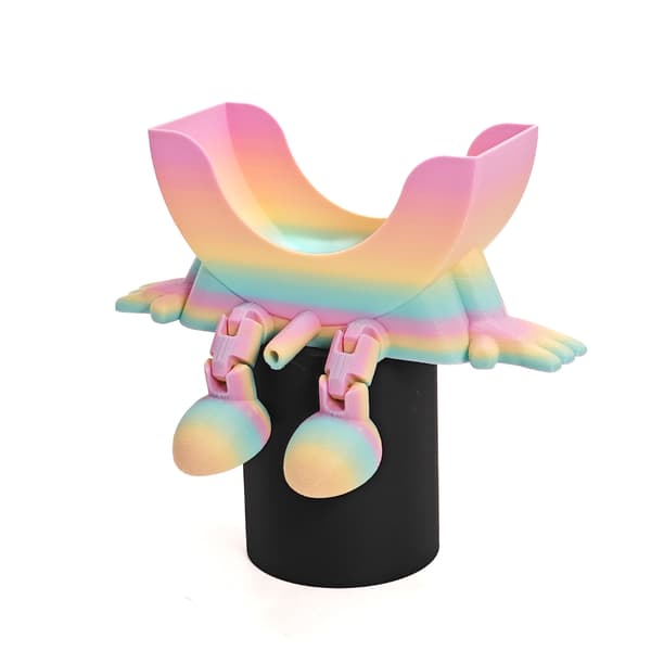 3D-printet smiley-svampeholder, kreativ køkkenvask-caddy til tørring og opbevaring Black Sponge not included