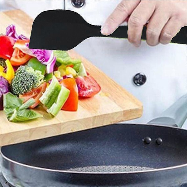 Silikonspatel, Matlagnings- och Bakningsredskap Set om 3 Svart{f150}