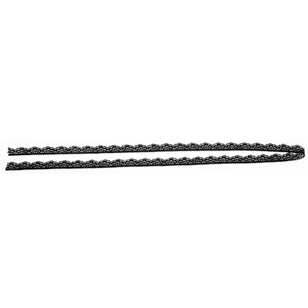 Svart Spetsband 10 Yards 1,5 cm Bredd Stretchigt Elastiskt Bekvämt Blomstermönster Spetskant för Dekorationer Sömnad DIY