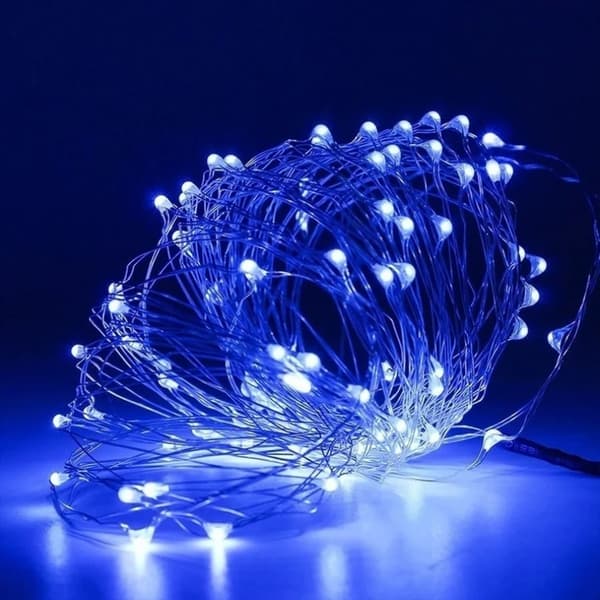 LED-ljusslinga Jul Koppartråd 1m 2m 3m 5m Batteridriven Julbelysning Trädgirlang Bröllopsdekor Pink 2M