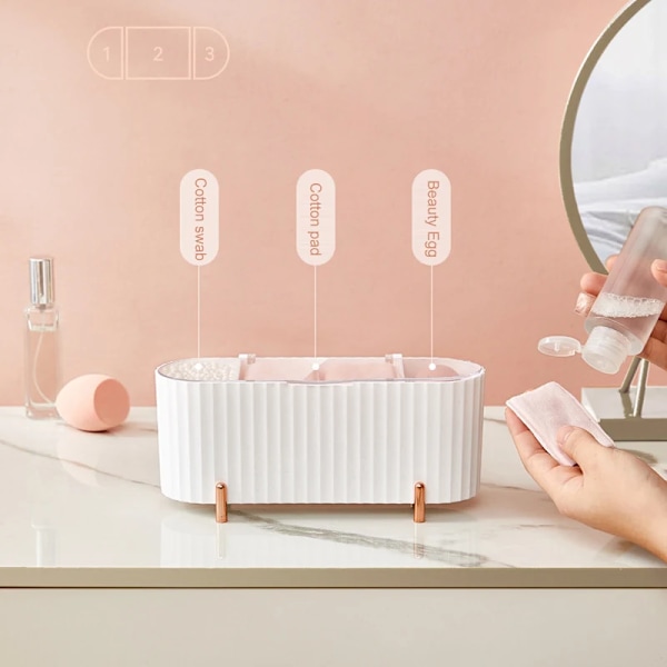 Desktop Kosmetik Opbevaringsboks Støvtæt{F2} white