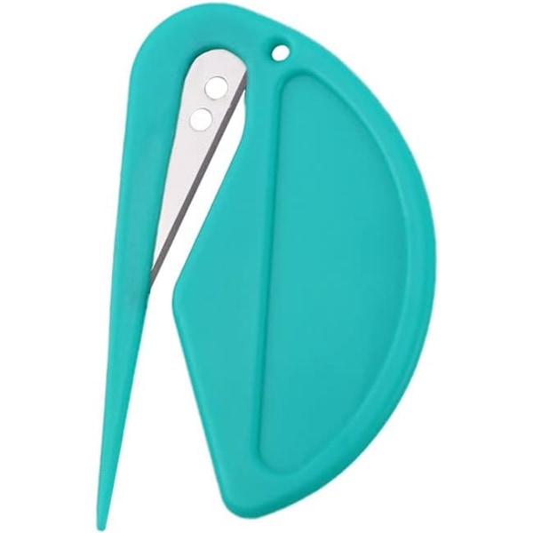 2 st/set Mini Plast Brevöppnare, Kuvert Skärverktyg, Hållbar Säker Papperskniv, Kuvertöppnare för Kontor, Hem, Skola (Grön)