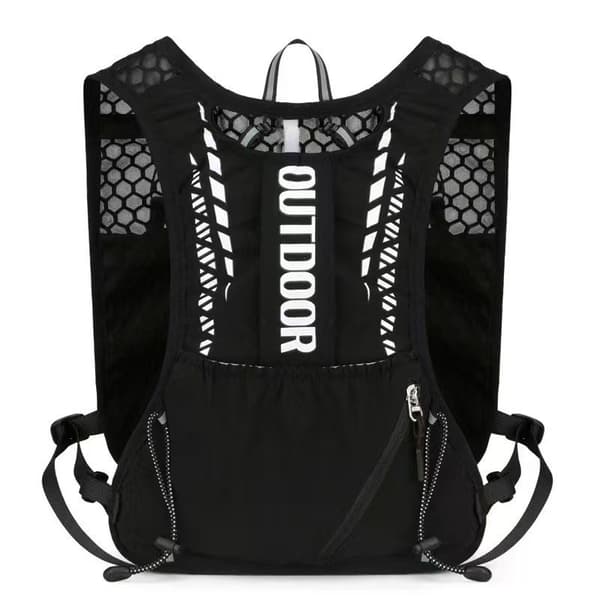 Unisex løpevest med refleksstriper og justerbar refleks-drikkepakke. New Model - [Black]