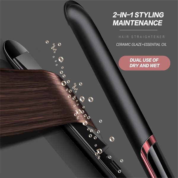2-i-1 Hårstyler Locktång Med 4 Temperaturinställningar Snabb Uppvärmning 140-200C LCD-Display Vit