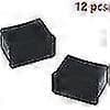 12-pack 15x30 mm svarta rektangulära möbelbensskydd i gummi och filt 30*50