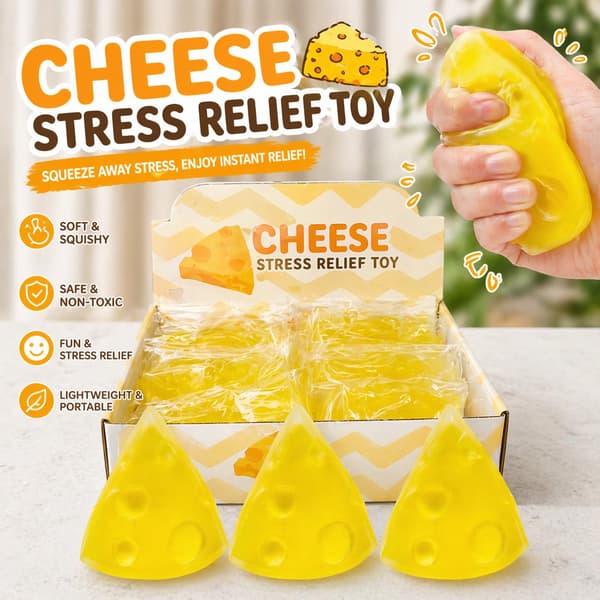 Ost Squishy, Mjuk ASMR Kläm, Realistisk Matdekoration och Present för Vuxna (Sockerost){f2} Sugar Cheese