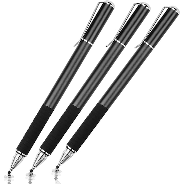 Stylus Penne til Touchskærme, Højfølsom Kapacitiv Pen med Fin Spids, Universal Stylus med Klar Disk til iPhone X/8/8plus