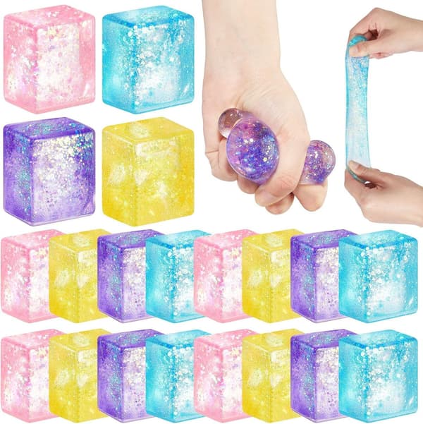 Vattendroppe Stressboll – Sensorisk Klämleksak Ångestlindring Greppleksak 1st**Aurora Isbitar Aurora Ice Cubes