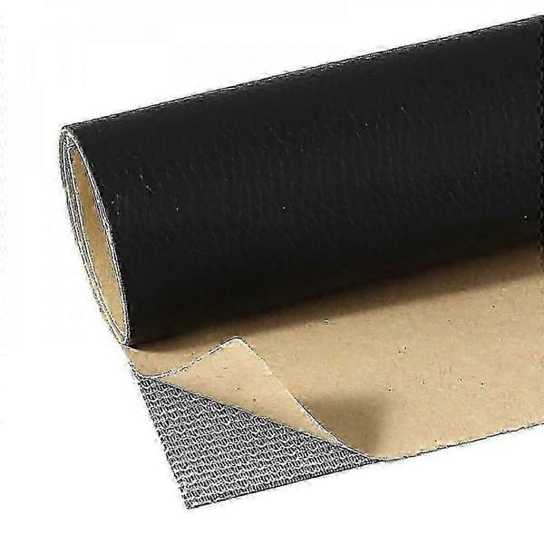 Selvklæbende læderlap til sofa - møbelreparationsmærke til autostol Black 50x137cm