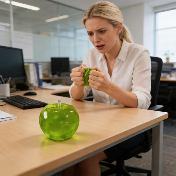 Grønt Eple Squishy Klar Squishy Stressavlastning Angstdempende for Barn og Voksne green