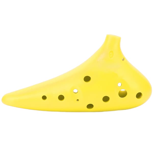 Ocarina ABS C-tuning 12-hulls musikkinstrument for voksne barn profesjonell læring gul{f2}