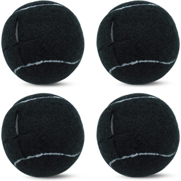 4 tennisbolde til møbelben og gulvbeskyttere, sort