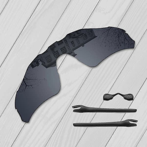 Oakley Radar EV Path OO9208 Ersättningslinser och näsdyna-kit Black Chrome-Polarized