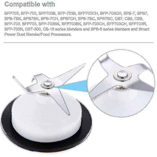 For Kitchenaid 4-blad mikserblad og mikserkoblingsnøkkel