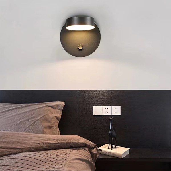 Modern LED Wall Light Wall Reading Lamp 360° Swivel Nordic Style LED Wall Spotlight Indoor Wall Lamp for Bedroom Living Room Stairs Corridor