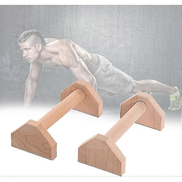 Push Up Bars Handstående Trä Push Ups Push Up Ställ Bar Fitness{EE}