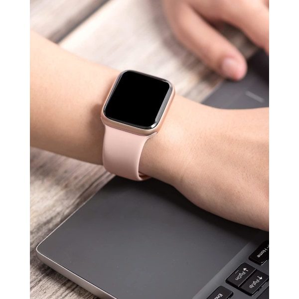 SQBB [14-pak] Urremme Kompatible med Apple Watch 40mm 38mm 41mm Serie 7/6/5/4 Kvinder Mænd, Bløde Silikone Sportsremme til I{f2}