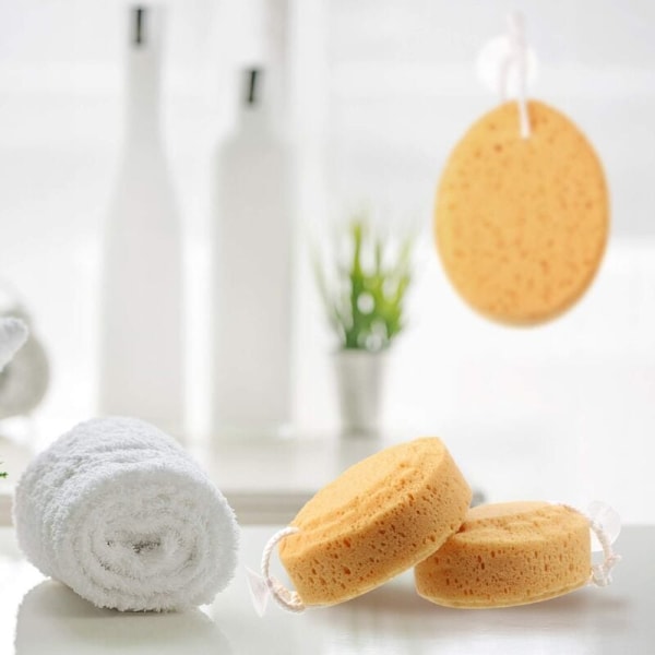 Naturlige kroppsdusjskumsvamper for voksne og barn - effektiv og komfortabel kroppsrensing (14,511,55,5cm){f2}
