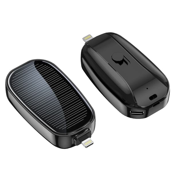 Mini aurinkovoimalla toimiva varavirtalähde 1200 mAh – Hätävaralaturi ulkokäyttöön *Micro Android Punainen* Micro Android Red