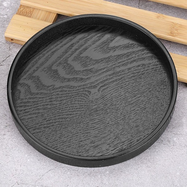 1 stk. Svart 30 cm Solid Trebrett Tre Tesett Tebrett