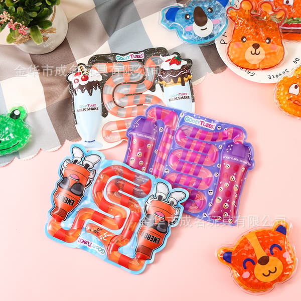 Glitter Sand Squishy Stressbold – Gel Klemmelegetøj til Angstlindring Tilfældig Farve Rocket Style