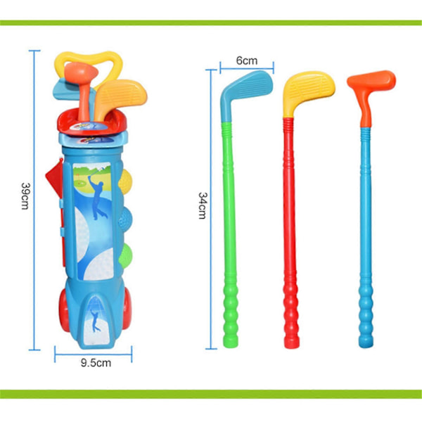 Pro Set -leikkisetti lapsille, taaperoille, mailoille, lipuille, harjoituspalloille, sisäurheiluun, urheiluleluihin, golf-leluihin