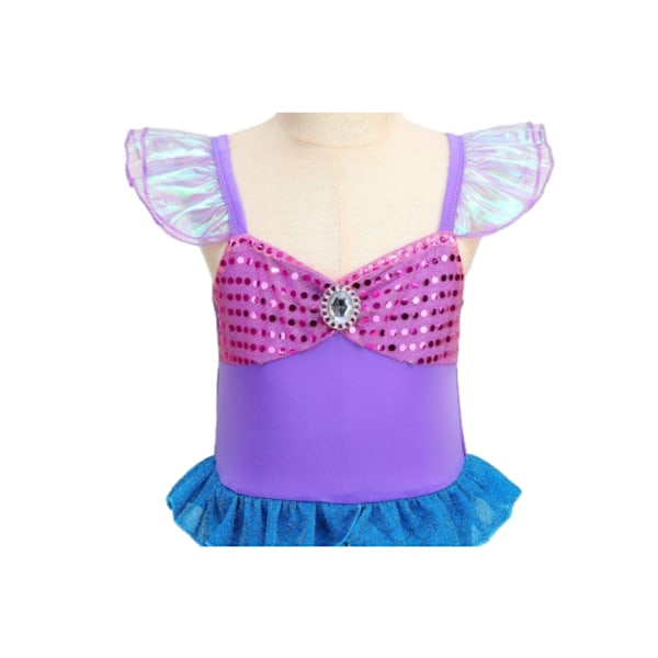 Liten jente havfrue kostyme prinsesse kle opp leke Halloween cosplay antrekk grønn Green 100