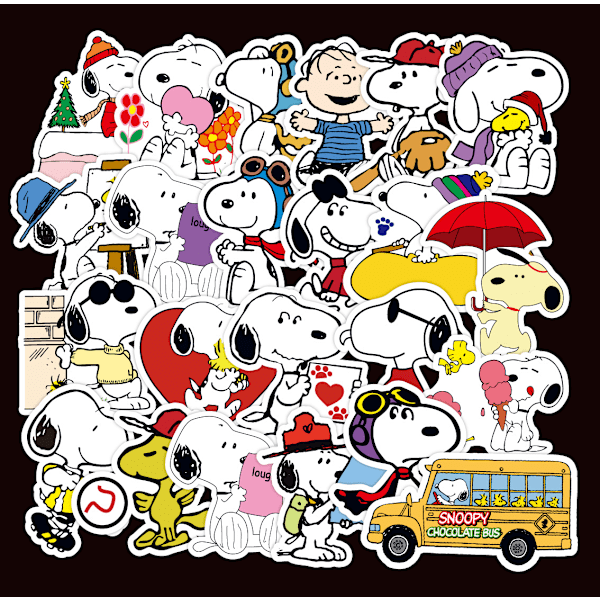 50 Snoopy Sarjakuva Tarraa Graffiti Tarroja