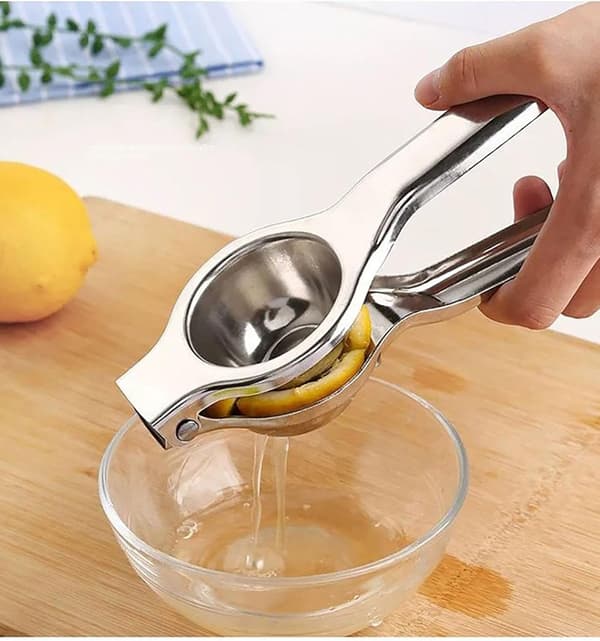 Limepresser - Manuel citruspresser - Citruspresser - Citronpresser - Håndpresser i rustfrit stål - Køkken Tomat-, æble- og gulerodspresser - Sølv ...