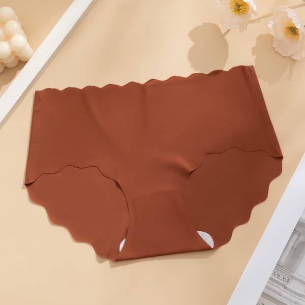 3 STK Sømløse Ice Silk Trusser til Kvinder, Åndbare Lette Usynlige Trusser*M*kaffebrun coffee brown M