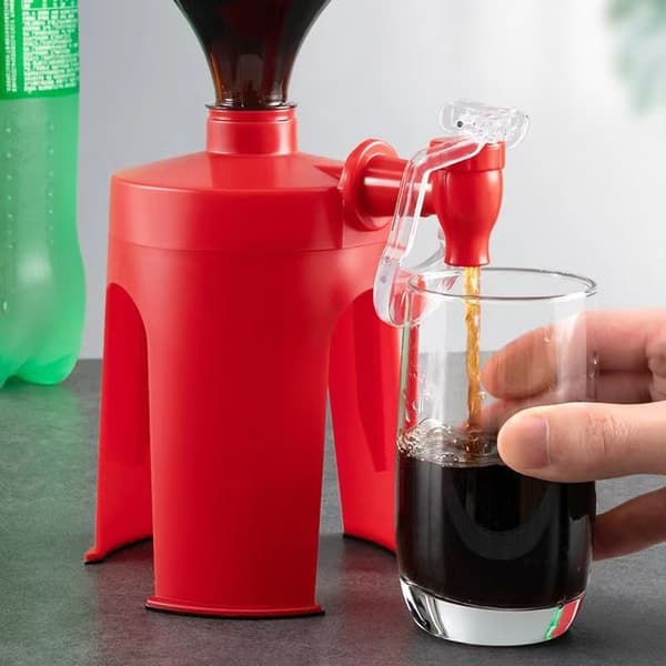 Läskvatten Dispenserpump - Kolsyrad Dryckeshällare för Stora Flaskor - Inverterat Flaskställ för Cola Hemmabruk