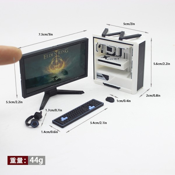 2026 1:12 Mini Gaming Skrivbordsstol Headset Dockhusmöbler Modell