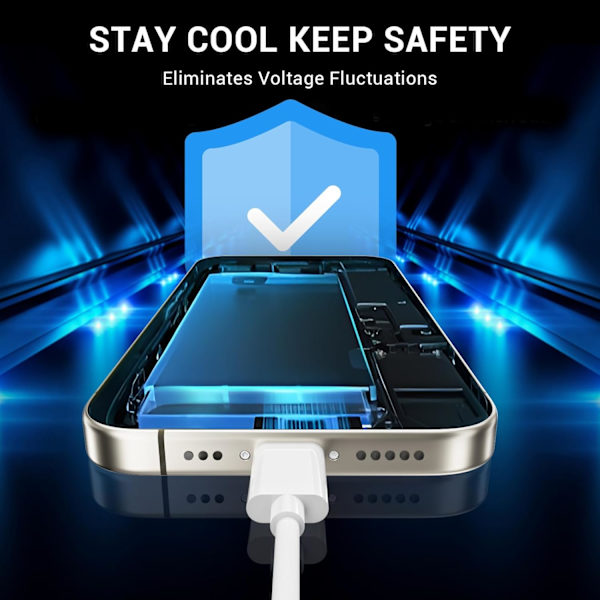 -USB C til USB C-60W Hurtigladekabel, Type C, Kompatibel med iPhone 15-16, Android, 3-pakning, 1m
