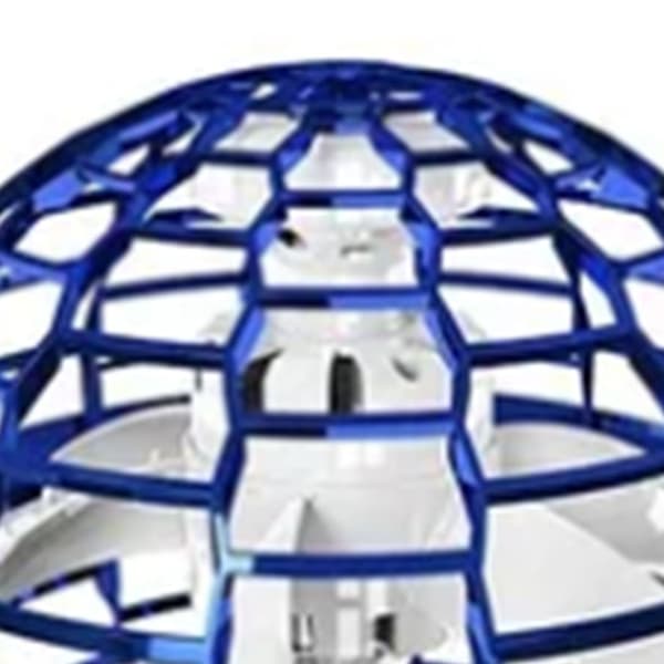 {hw} USB-opladning Intelligent Sensor Flyvende Bold Legetøj Farverigt Lys Roterende Globe Blå