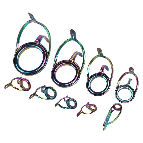 9 st Fiskespö Ring Guide Set Rostfritt Stål Keramiska Guide Ringar Fiskeutrustning{F2}
