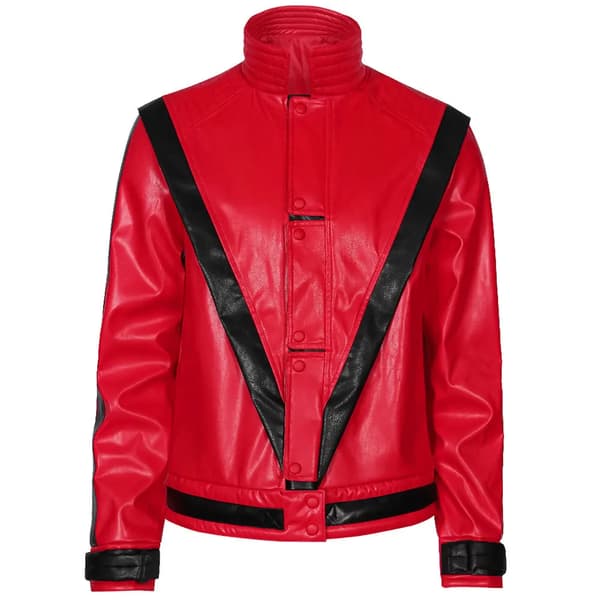 Michael Jackson Thriller rød jakke Halloween scene kostume cosplay wig L
