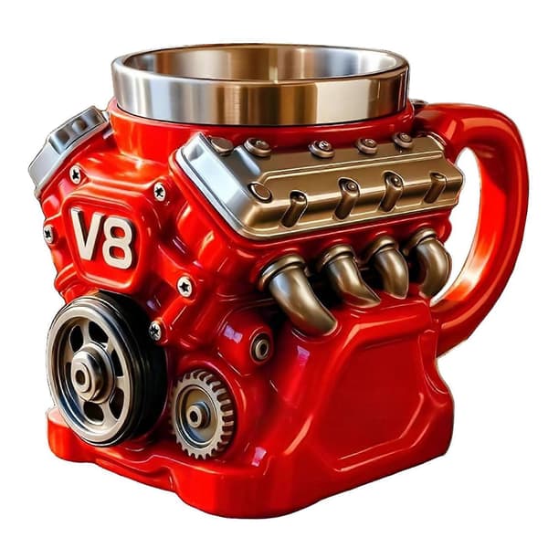 15oz Retro Motor Krus Stor Kapacitet Drikkekrus Gave til Kaffeelskere