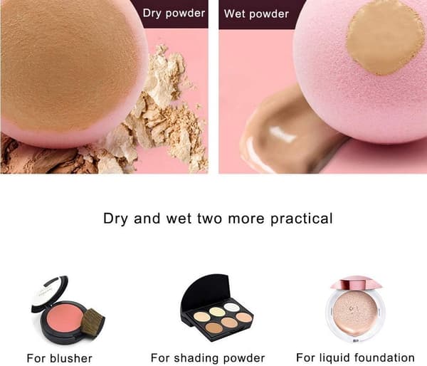 Sminksvampar, skönhetssminkblandning, svampconcealer, applikator, svampar, 8 stycken