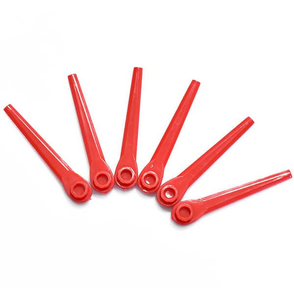 100-pack plastutbytesblad för Gardena 9823 9825 9820 9821 Trimmerblad 70mm red